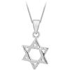 Tuscany Silver Ciondolo da donna in argento sterling con Stella di David decorata su catena a maglia rolò da 46 cm