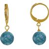Schmuck Les Poulettes LES POULETTES BIJOUX - Orecchini Placcato Oro Mini Cerchi e Perla di Apatite