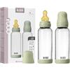 Bibs Biberon in vetro BIBS. Anti-coliche. Set di 2. Tettarella rotonda in lattice di gomma naturale. Favorisce l'allattamento naturale al seno, Complete Set - 240 ml (Pack of 2), Sage