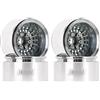 INJORA 1.9 Beadlock Cerchio Ruota Alluminio Ruota Offset -10mm per 1/10 RC Crawler SCX10 PRO TRX4 VS4-10 Gen8,Grigio