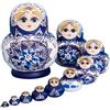 YAKELUS Marchio di Matrioska specializzato, nesting dolls Matrioske Bambola Matrioska russa in 10 pezzi, tiglio di zona frigida, regalo e giocattolo