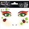 Herma 15314 - Adesivo Face Art, Coccinella, dermatologicamente Testato, con Glitter Staccabili, Tatuaggi temporanei per Carnevale, Halloween, Festival, Bambini, Compleanno, Rosso, Verde