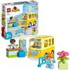 LEGO DUPLO Lo Scuolabus, Gioco Educativo per Aiutare a Sviluppare le Abilità Sociali e Motorie con Veicolo e Personaggi, Regalo Didattico Prescolastico per Bambini e Bambine dai 2 Anni in su 10988