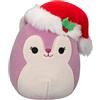 Jazwares Squishmallows - Peluche natalizio Allina The Squirrel with Santa Hat, 20 cm