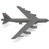 Herpa modellino aereo militare USAF Boeing B-52H Stratofortress - 23rd Bomb Squadron "Barons", 5th Bomb Wing, miniatura in scala 1:200, pezzo da collezione, modello di aereo senza base, metallo
