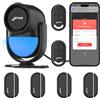 CPVAN Allarme Casa Senza Fili (2.4GHz WiFi), PIR WiFi Sensore di Movimento, fai da te Antifurto Casa Wireless, PIR Host Allarme + 2 Telecomandi + 4 Sensori Porta/Finestra, Nero
