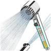 MEKO Soffione Doccia con Filtro a 15 Fasi, Soffione Anticalcare con Tubo da 1,5M, 3 + 1 Tipi di Getti per Soffione Doccia ad Alta Pressione e Risparmio Idrico-Argento Cromato