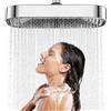 JINYOMFLY Soffione Doccia Grande, 33cm Soffione Grande Doccia a Pioggia, Cipolla per Doccia con Ugelli in Silicone Liquido, Testa Doccia Alta Pressione