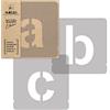NAKLEO Stencil Alfabeto per Pittura 42 Pezzi Set, 5cm Lettere e Numeri Modern Sans Carattere Piccolo, Stampini Plastica e Riutilizzabile, Fai da te Modello Artigianato, Pareti Muro Legno Tessuto