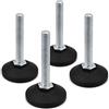 Design61 Set di 4 viti di regolazione Ø 38 mm con viti di regolazione zincate M10 x 80 mm