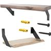 SPOROOT 4 Pezzi staffa per mensola,Reggimensola Ferro 15cm,Staffe per Mensole Pesanti Retrò Staffe Per Mensole Decorative Design a Triangolo Di 90 Gradi