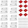 Kmuqshy 8 Pezzi Calamita per Porta, Chiudiporta Magnetico, Calamite Porta Ultra Sottile, Chiusura Magnetica per Ante Cassetti Porte Scorrevoli e Finestre, Adesivo Potente e Viti di Montaggio Includi, Argento