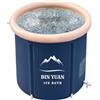 B&Y Vasca da bagno gonfiabile pieghevole ICE Vasca da bagno fredda all'aperto - Vasca Spa indipendente per adulti (Blu Nebbia-75x75cm)