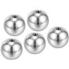 PATIKIL M6x25mm Sfera Dadi Manopola 5 Pacco Femmina Filettatura 304 Inox Acciaio Rotondo Cieco Foro Vite Tappo Cover per Illuminazione Macchinario Fai da Te Decorazione Argento