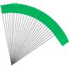 SAVITA 50 Pezzi 5,1x7,6cm Bandiere di Marcatura per Prato con Asta in Acciaio Vinile Bandierine Calcio d'Angolo per Uso Industriale Servizi Pubblici Sotterranei Architettura del Paesaggio (Verde)