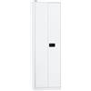 Bisley 696 - Armadio a Due Ante Universale, 4 Ripiani, Larghezza 600 mm, in Metallo, 40 x 60 x 195 cm, Colore: Bianco