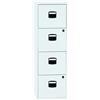 Bisley Home PFA 696 - Armadietto con 4 cassetti, in Metallo, 40 x 41,3 x 132,1 cm, Colore: Bianco