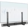 PUTORSEN Staffa Soundbar, Universale Supporto per Soundbar con/senza Fori fino a 15kg, Supporto di Base Antiscivolo Rimovibile Allungabile da 86 a 155 mm