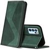 ZONNAVI Cover per Oppo Reno 6 5G, Flip Custodia Pelle PU con [Slot Cart] [Supporto Stand] [Magnetica], Cover a Libro Portafoglio per Oppo Reno 6 5G (Verde)