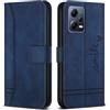 Bravoday Cover per Xiaomi Redmi Note 12 PRO+ 5G / Note 12 PRO Plus 5G, Flip Custodia in Pelle PU con Slot per Schede, Portafoglio Custodia per Xiaomi Redmi Note 12 PRO+ 5G / Note 12 PRO Plus 5G, Blu