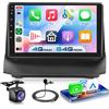 VECHTEL 4G+64G Autoradio Android 15 per Ford Fiesta 2009-2014, 9 Pollici HD Schermo Tactile Stereo Auto co Carplay Android Auto senza Fili GPS Wi-Fi 2USB Bluetooth 5.0 Radio FM RDS EQ Retrocamera
