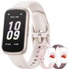 BOALZETD Smartwatch Donna Uomo, 1,47'' Orologio Smartwatch Piccolo con 24/7 Cardiofrequenzimetro, Sonno, Contapassi, Orologio Fitness Resistente 3 ATM Include 3 Cinturini per Android iOS, Oro rosa/Galassia