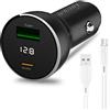 Tonsiny Caricabatteria da auto Supervooc con cavo da 1,5 m per OPPO Find X 9 8 Reno 14 13 OnePlus Open 15 13 12 Nord 2T CE, adattatore da auto con 2 porte da 12 V per accendisigari per Realme 15 14 13