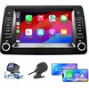 ANKEWAY Autoradio per FIAT Panda 169 (2006-2012) con Android Auto e CarPlay Wireless, Autoradio Bluetooth Stereo Android con Telecamera Posteriore/Mic/Scatola CANbus/Porta USB/WiFi/App Store 2G+32G