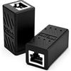Bitone Connettori RJ45,10 Gbps 2 Pezz Connettore Prolunga Cavo Lan,Estensore di Rete Femmina RJ45 per Cavo LAN Ethernet Compatibile con Cat7,Cat6,Cat5e,Cat5