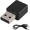 JiaHeHe Adattatore USB Bluetooth 5.1 ricevitore per musica e vivavoce, adattatore Bluetooth USB per auto radio con cavo AUX, plug and play con microfono integrato, universale compatibile per auto, PC, TV