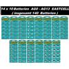 EASTCELL AG0-AG13 LR521-LR44 - Batterie alcaline da 1,5 V per orologi, giocattoli ed elettronica