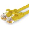1CONN - Cavo di rete da 5 m, Ethernet, Lan & Patch per la massima velocità Internet e collega tutti i dispositivi con presa RJ 45 Giallo - 1 pezzo