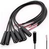 RUNCCI-YUN 6 Pcs connettore jack femmina 3.5mm,connettori jack 3,5 a saldare,connettore audio jack 3,5mm, jack 3.5mm TRS 3 poli jack stereo per riparare cavi audio per cuffie (30 cm)