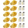 Vecys 10 PCS SMA Connettori SMA Femmina Paratia Connettore a Crimpare per RG58 VLMR195 RG142 RG400 RF Coassiale Cavo