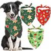 ZWWOGE 3 Pezzi di Foulard per Cane Natalizio, Bandana Festiva per Cuccioli per Cani e Gatti con Motivo Babbo Natale e Albero di Natale, Foulard Morbidi e Lavabili per Cane, 65 cm