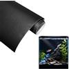Silkwish Sfondo statico per acquario, nero, 30 x 200 cm, per acquario, decorazione per acquari