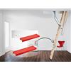 Roto Originale Angelo per Gradini Quadro/Designo per Scale a Soppalco Protezione per Gradini Rossa per Gradini puliti