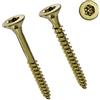 Parco 10935x30 Viti per truciolato con testa svasata, Oro, 3,5 x 30 mm
