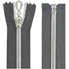 Aerzetix - C64101 - Set di 10 Cerniere Lampo a Spirale N°5 75cm separabile autobloccante - Rete in Nylon Argento - tiretto cursore in Metallo - Colore Grigio Scuro - merceria