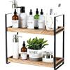 Cnwinu Scaffale da bagno, scaffale in legno, per profumi, per la cura della pelle, per tavolo da toeletta, portaspezie, organizer per bagno, cucina, accessori da bagno