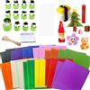 NlsqEU 24 Pezzi Kit Candele Fai da Te, 12 Colori Kit per Candele Fai da Te, Fogli di Cera per Candele, Cera d'api per Candele per Adulti e Bambini