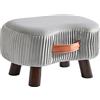 YMYNY Ottomano, Poggiapiedi, Piccolo Poggiapiedi Curvo con Manico, Sgabello per Divano, Adatto per Camera da Letto, Soggiorno 40 × 28 × 23CM Grigio HBD021G