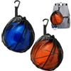 Zykra 2 Pezzi Sacca per Pallone, Zaino per Palla Portatile con Moschettone e Coulisse, Sacca Palla Basket Multiuso, Sacca Porta Pallone da Calcio per Calcio, Basket, Tennis, Pallavolo, Rugby