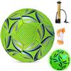Penbinmall Pallone da calcio in fluorescenza, Palline riflettenti - misura 5 con pompa per il gioco regolare e l'allenamento, Palla da calcio partita standard