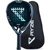 RYZE HYDRA Racchetta da Padel 100% in Fibra di Carbonio - Massima Potenza + Controllo - 365g con EVA-18 Flex - Superficie Strutturata - Padel Racchetta per Uomo e Donna - Custodia Inclusa