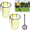 Jonuin Obiettivo da Calcio Rete, 2 Pezzi Porta da Calcio con 1 Bersagli Appesi, Calci-o Top Bins Target per l'allenamento di Precisione Allenamento