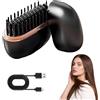 HUIKUANGEU Spazzola Lisciante per Capelli,Mini Piastra Capelli,Pettine Lisciante Portatile Ricaricabile,3 Livelli di Temperatura,Riscaldamento Rapido 10 Secondi,Pettine Lisciante per Capelli per Viaggio