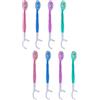 AYNKH 8 spazzolini usa e getta, 3 in 1, con filo interdentale, spazzolino da lingua, stuzzicadenti, mini