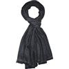 Lorenzo Cana Sciarpa da uomo, 100% cashmere, soffice e leggera, in cashmere, colore grigio, motivo a spina di pesce, fibre naturali 7872011