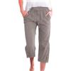 CMTOP Pantaloni Donna Estivi 3/4 Leggeri Pantaloni Baggy Pantaloni Capri Casual Pantaloni Pinocchietto Yoga Jogger Sportivi Coulisse Regolabile Pantalone con Tasca